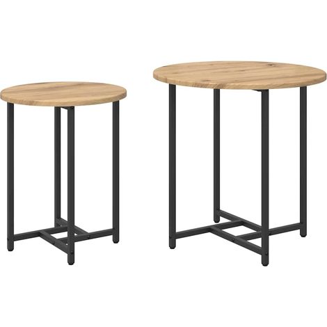 Maison Exclusive - Conjunto de mesas auxiliares 2 pcs Roble Artis