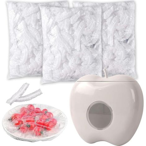 300-Piece Set of Retractable Food Film Storage Bags with Elastic, Reusable Storage Bags with 1 Storage Box for Fruits, Vegetables, Meat, and Food Preservation (1/5)