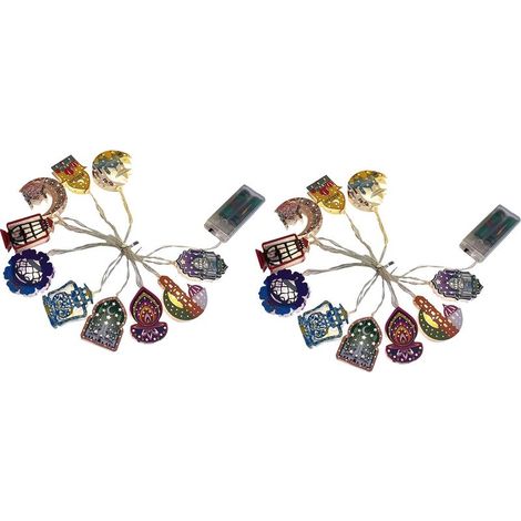 Guirlande LED 3m fer forgé éclairage décoratif château étoilé ambiance festive Nouvel An (1/4)