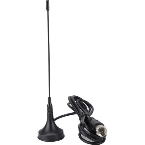 Antenne TV Intérieure sans Fil 1,5 m avec Ventouse, Antenne DVB-T pour Téléviseur (1/5)