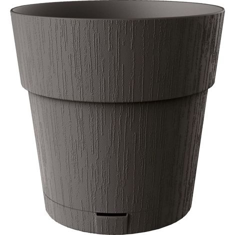 STEFANPLAST Vaso da fiori ETHICA - 2 L - 40 x h39 cm - Con riserva d'acqua - Grigio