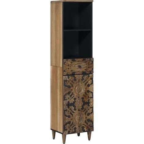 Bathroom Cabinet Brown 38 x 33.5 x 160 cm Solid Mango Wood vidaXL
