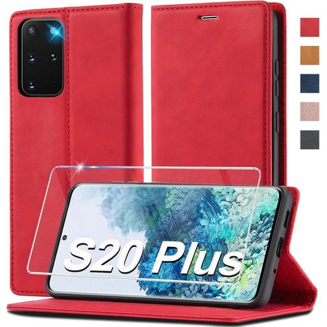 Coque portefeuille en cuir pour Samsung Galaxy S20 Plus avec béquille et porte-cartes (1/5)