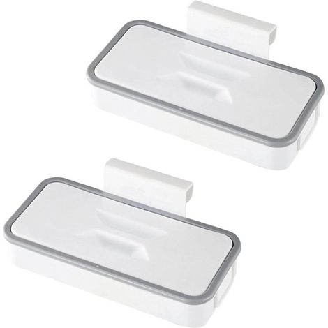 2 pièces support de sac poubelle suspendu, pour porte jusqu'à 2,2 cm d'épaisseur, charge max 50 kg, cuisine chambre salle de bain bureau voiture (1/5)