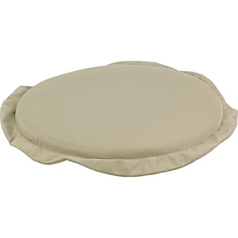 Cuscino imbottito e comodo per esterno, idrorepellente -Beige / Tondo (1/5)