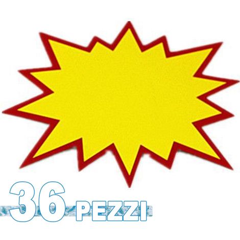 TRADE SHOP - 36 Cartoncini Pretagliati Per Sconti Prezzi Offerte Note Negozio Vetrine Ufficio -