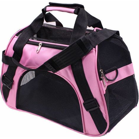 Cat Carrier Airline Approved Pet Carrier,Soft-Sided Pet Travel Carrier for Cats Dogs Puppy Comfort Portable Foldable Pet Bag,Airline Approved (S, PINK) (1/4)