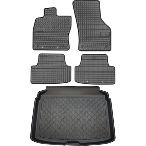 Set di tappetini in gomma per auto e tappetino per bagagliaio per Audi A3 III 8V Sportback dal febbraio 2013 al marzo 2020. (1/5)