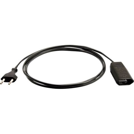 AS Schwabe 50132 Alimentazione Prolunga 2.5 A Nero 3.00 m H03VVH2-F 2X 0,75 mm²