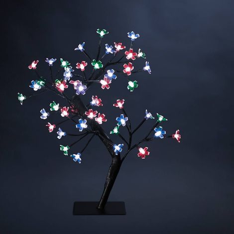 Déco de Noël Arbre lumineux Prunus 48 LED à variation de couleurs H 45 cm - Feeric Christmas