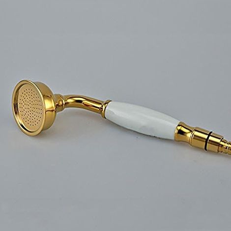 Duschkopf in Form eines Telefonhörers, aus hochwertigem Messing, passend für traditionelle und klassische Badezimmer. – AquaForge