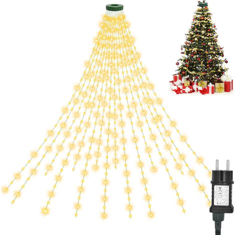 Lot de 4 boules lumineuses à suspendre de 30 cm avec minuteur - 8 modes - Blanc chaud - Décoration de Noël d'extérieur - Pour balcon, jardin, fête, chambre - Décoration intérieure