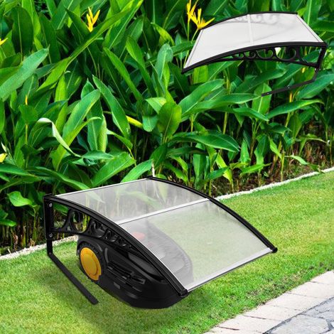 Randaco Transparente Mähroboter Garage aus UV-stabiler PC-Platte – Überdachung und Dach Carport für Rasenroboter mit Wetterschutz