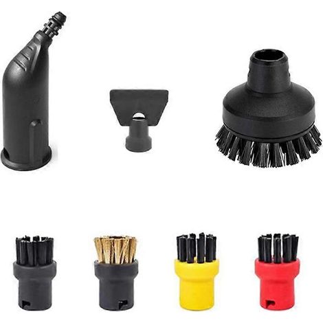 Brosse de rechange en nylon pour nettoyeur vapeur Kärcher SC1, SC2, SC3, SC4 et SC5 Easyfix : embout pour éliminer les taches tenaces. (1/5)