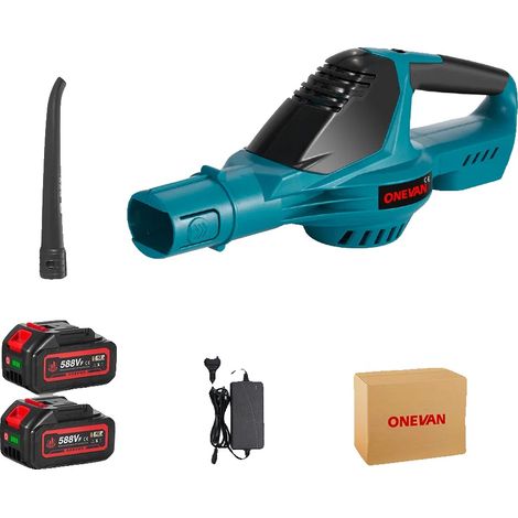 Souffleur de feuilles, 5500W de puissance, moteur sans balais, 2Batterie 1Prise EU (1/2)
