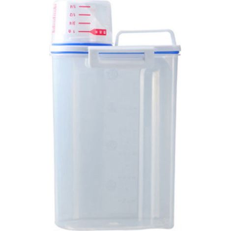 Contenant Hermetique Pour Aliments - Riz Sucre Cereales - Avec Echelle Et Anneau D Etanchuite - Plastique - 29 X 16 X 9 Cm - 1 Unite (1/5)