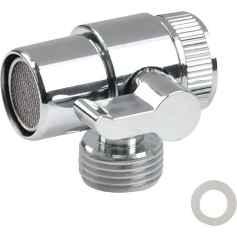 Robinet Interrupteur Valve inverseur Valve Laiton Poli Chrome Adaptateur de Douche Valve Robinet pièces de Rechange pour Toilettes, Salle de Bain, Cuisine (1/5)
