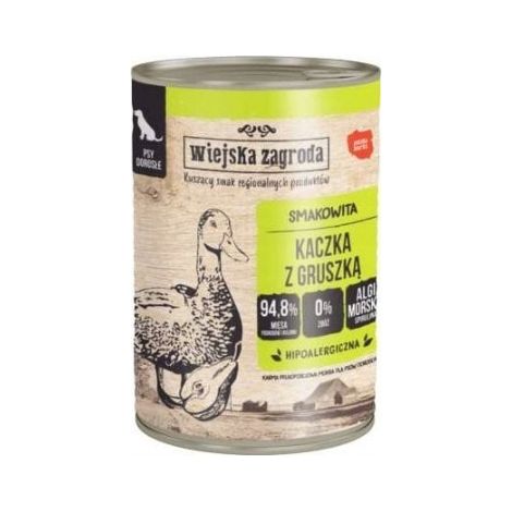 Wiejska Zagroda Cibo umido per cani Anatra con pera 400g