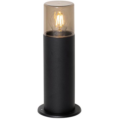 Standing Outdoor Lamp Black with Smoke Shade 30 cm IP44 - Odense