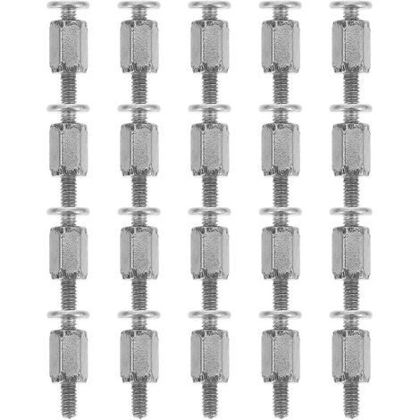 20 Ersatz-Befestigungsschrauben für M.2-SSDs, Montagezubehör für SSDs – 0,8 x 0,4 x 0,4 cm – Silber (1/4)