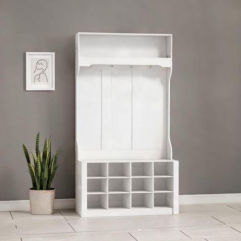 Armoire-penderie coloris blanc en bois 100 x 35 x 172,2 cm (1/5)