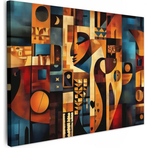 TABLEAU SUR TOILE Figures - Abstraites - Symboles Décoration Murale 40x30 cm