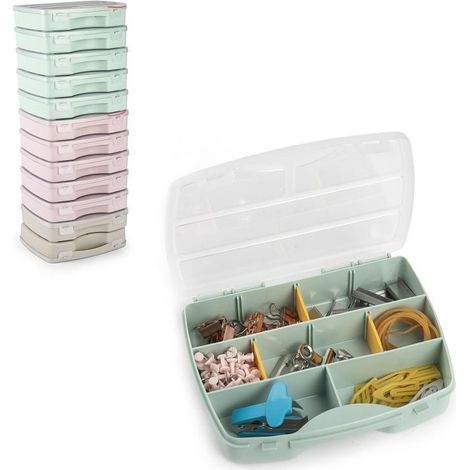 1 Pezzo Cassettiera Porta Attrezzi Venus 7 Scomparti Vari Colori (1/2)