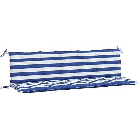 Maison Exclusive - Cuscini per Panca 2 pz Strisce Blu e Bianche in Tessuto Oxford