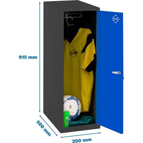 Simonrack Mini armadietto moderno antracite con porta blu