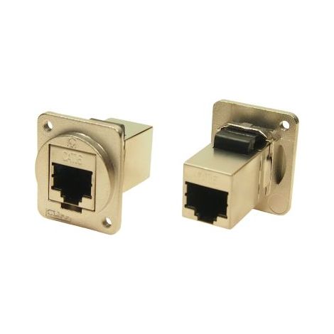 Connecteur Ethernet cat 6 RS PRO Femelle, Blindé Montage panneau, ports Droit ( Prix pour plateau de 25 )