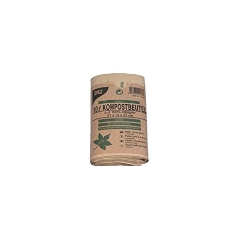 PAPSTAR KOMPOSTBEUTEL, BRAUN, 10 LITER - 1 PACK - TRASH BAGS 14184