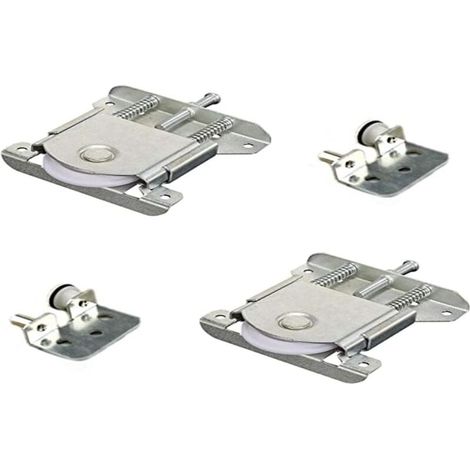 YMYNY 2 Pièces Porte Coulissante Poulie, Roues pour Meubles, Roues Coulissantes, Rouleaux en Nylon Roues Coulissantes pour Meubles, Remplacement Accessoires de Porte Coulissante Argent
