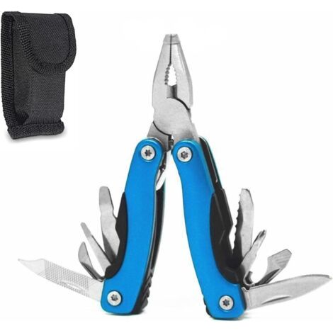 Sollbry Pince Multifonction, Pince Multi-Outils, Pliable Multi Tools Pince, Pince de Poche, Outil de Multifonction 11 en 1, Avec Ouvre-Boîte, Tournevis, pour Activités de Plein Air, Camping, Chasse,Ra (1/5)