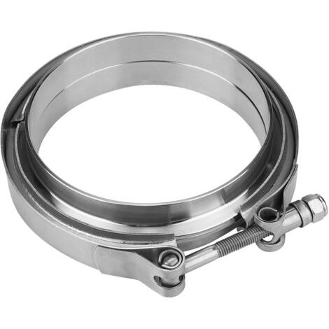 QORVA- Bride de bande V, longue durabilité d'usure résistance 304 Bride d'échappement turbo en acier inoxydable pour la voiture (1/5)