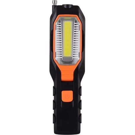 Lampe d'inspection LED avec crochet rotatif et aimant COB Lampe de poche 4 modes d'éclairage pour garage, grenier, camping, utilisation d'urgence (1/4)