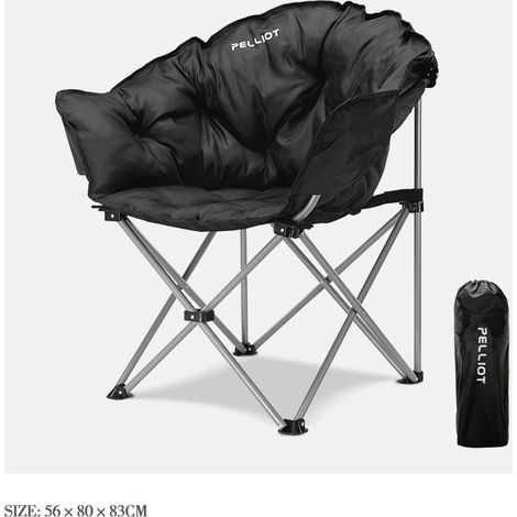 Chaise Pliante Ronde - Siège de Camping Pliable - Sac de Rangement Inclus - Pêche Festival extérieur (1/5)