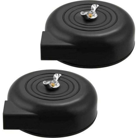 Lot de 2 filtres à air - Filetage 20 mm - Pour compresseur d'air - Noir (1/4)