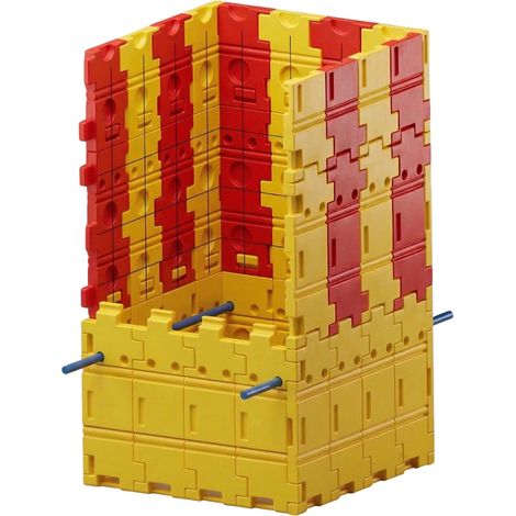 Garde corps pour blindage de fouilles plastique lego-kit1-1x1x1.09m (1/3)
