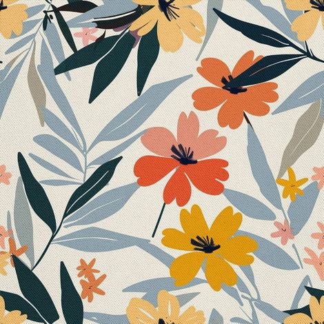 Tela decorativa para exteriores Oxford - Motivo floral I DX5405 (1/5)
