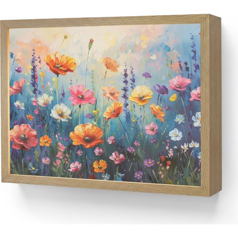 WALL LIGHT Flowers - Nature - Watercolor - Art 40x30 cm