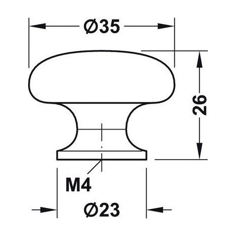 bouton de meuble aspect inox 35mm (1/2)