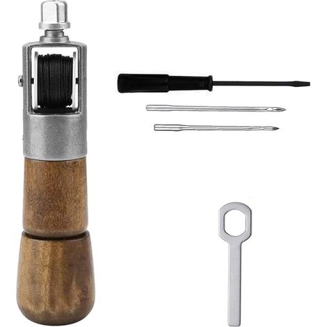 Repair Stitch Tool Kit de réparation de Tapisserie d'ameublement d'alène de Couture et Couture de Cuir d'artisanat pour Les Maisons de Rebond,bches,Cuir,épais,Tissu,Chaussures,Sacs, Ceinture (1/5)