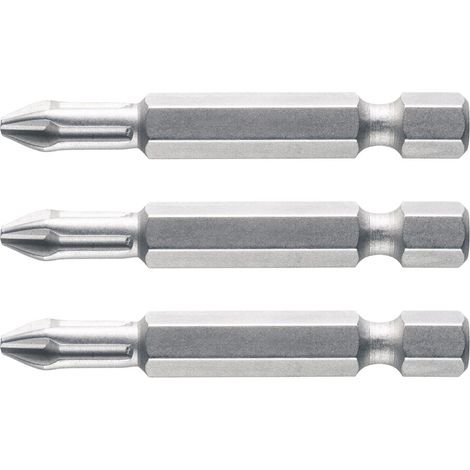 Makita – Embouts PZ3 – Longueur 50 mm, acier S2, lot de 3, réf. B-25264 (1/2)
