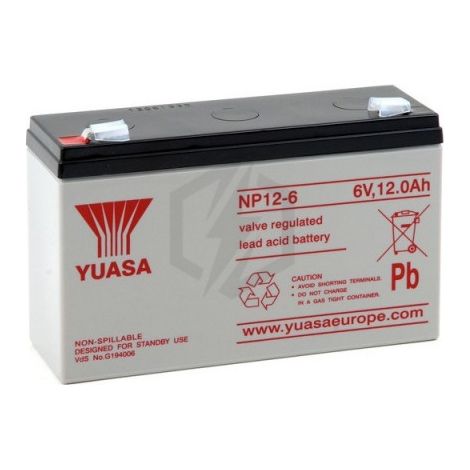 Batterie plomb étanche NP12-6 Yuasa 6V 12ah
