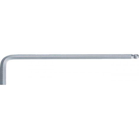 Clé mâle 6 pans à tête sphérique longue sur support, 6 mm (1/5)