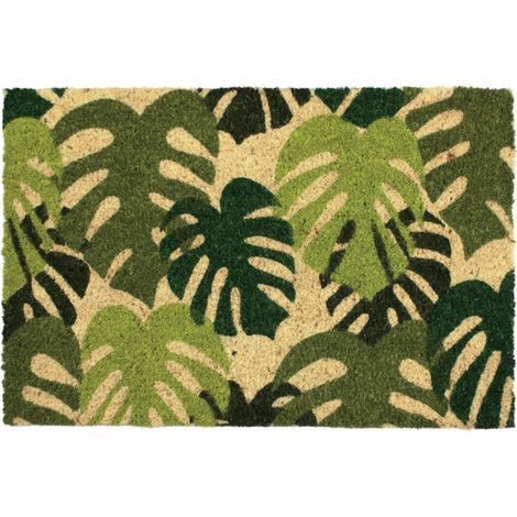 Alfombra de Coco con Hojas 40x60 - Btb Tapis Benoit
