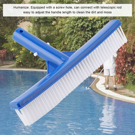 Brosse de nettoyage piscine en plastique 10 pouces, anti-algues et saletés, outil pour bassin, spa, source chaude, équipement d'entretien (1/5)