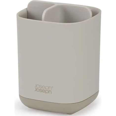 Vaso portacepillos Joseph Joseph EasyStore con acabado mate, organizador para cepillos de dientes y pasta, fácil limpieza, base antideslizante.