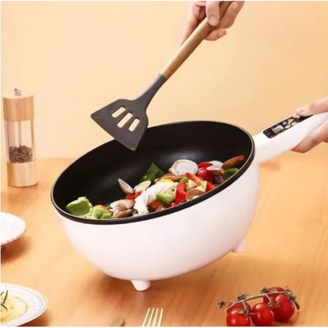 Poêle électrique multifonctionnelle, pour cuisiner sans plaque de cuisson, avec couvercle, NECO (1/5)