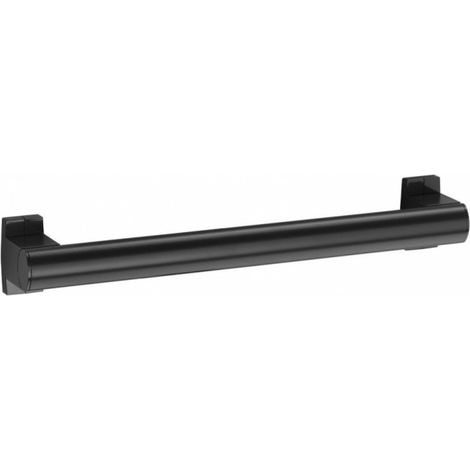 Barre droite adaptée PMR et Séniors, ARSIS Full black 400 mm - Noir mat (1/3)